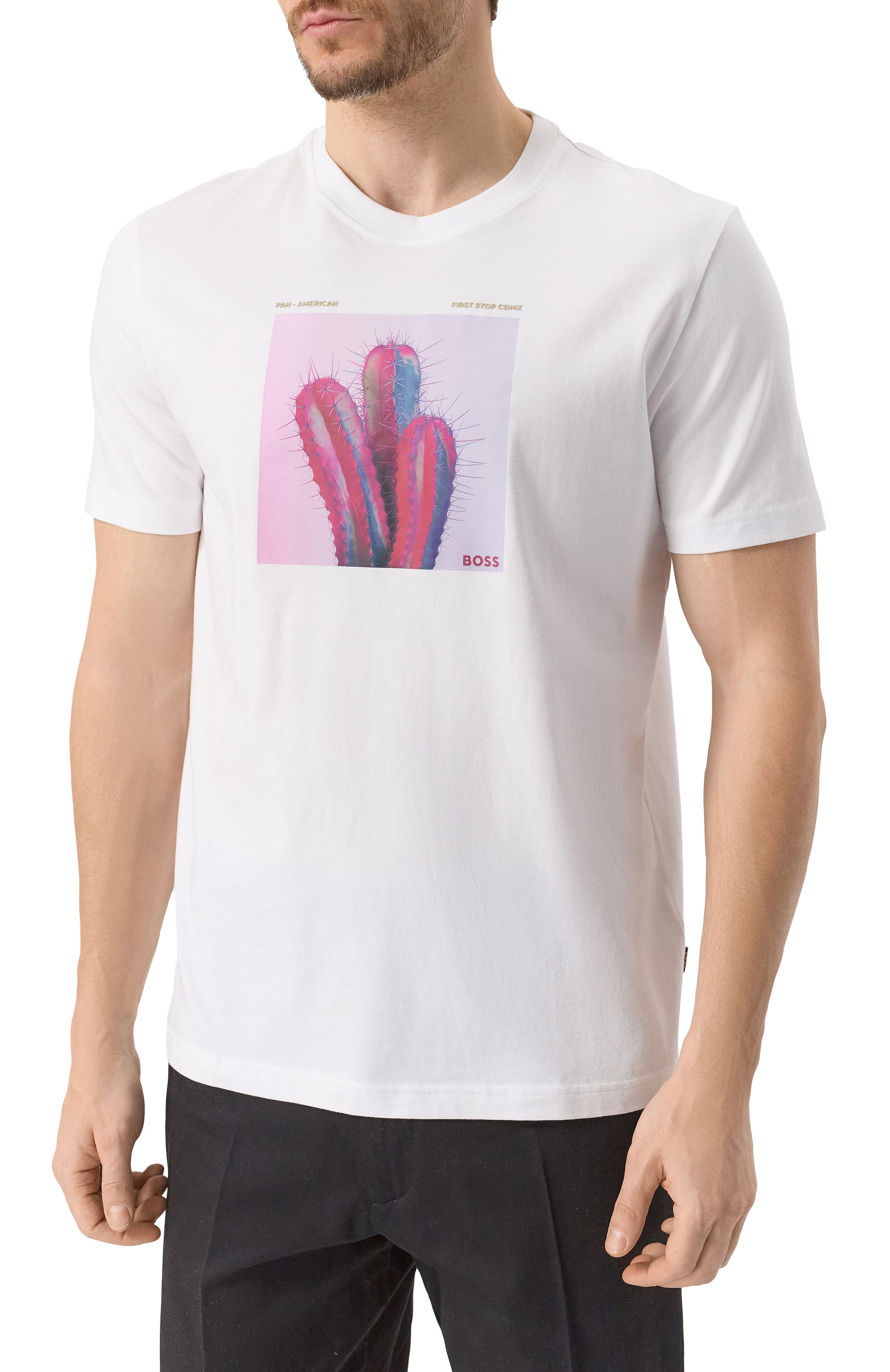 Хлопковая футболка BOSS ORANGE, арт. 50535079, фото 3