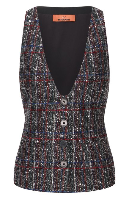 Женский жилет с отделкой пайетками MISSONI, арт. DS25WM14/BC005V