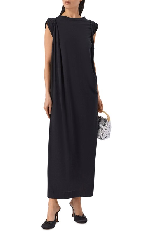 Хлопковое платье Dries Van Noten 011131/3606 Чёрный  011131/3606 Фото 2