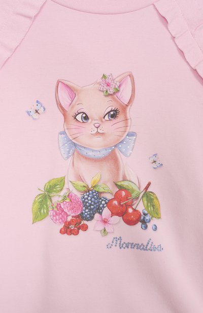 Хлопковый свитшот MONNALISA, арт. 19E616RU, фото 3