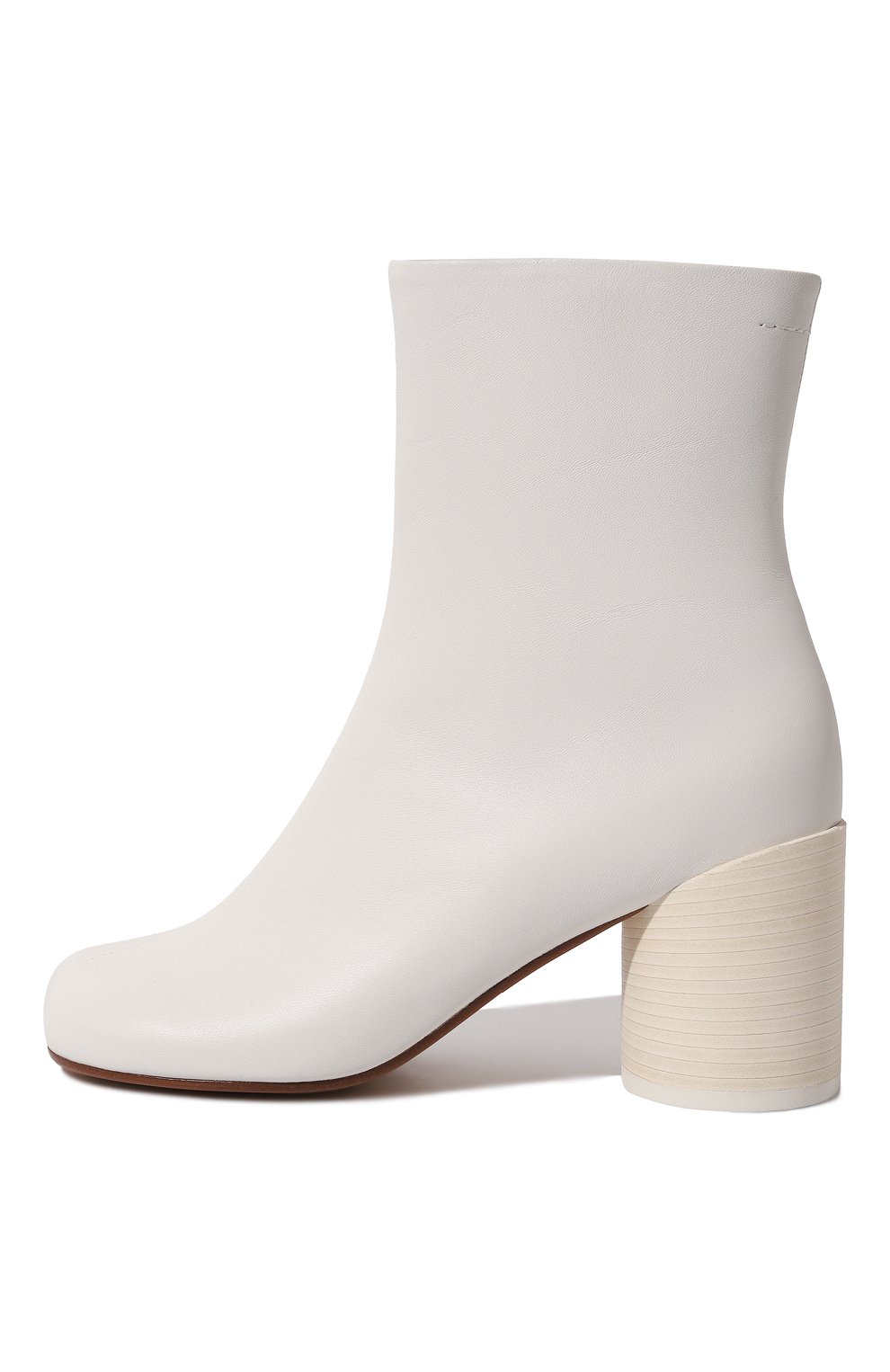 Кожаные ботильоны MM6 белого цвета по цене 61550 руб., арт. S66WU0074/P3628, фото 4 Кожаные ботильоны MM6, арт. S66WU0074/P3628, фото 4