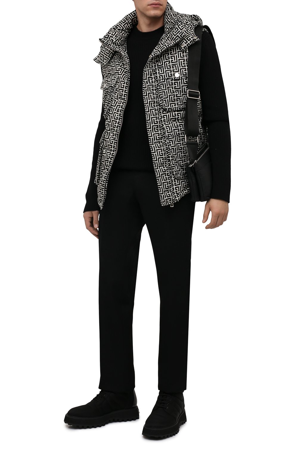 Пуховый жилет BALMAIN кремового цвета по цене 228500 руб., арт. WH1T0025/I687, фото 2 Пуховый жилет BALMAIN, арт. WH1T0025/I687, фото 2