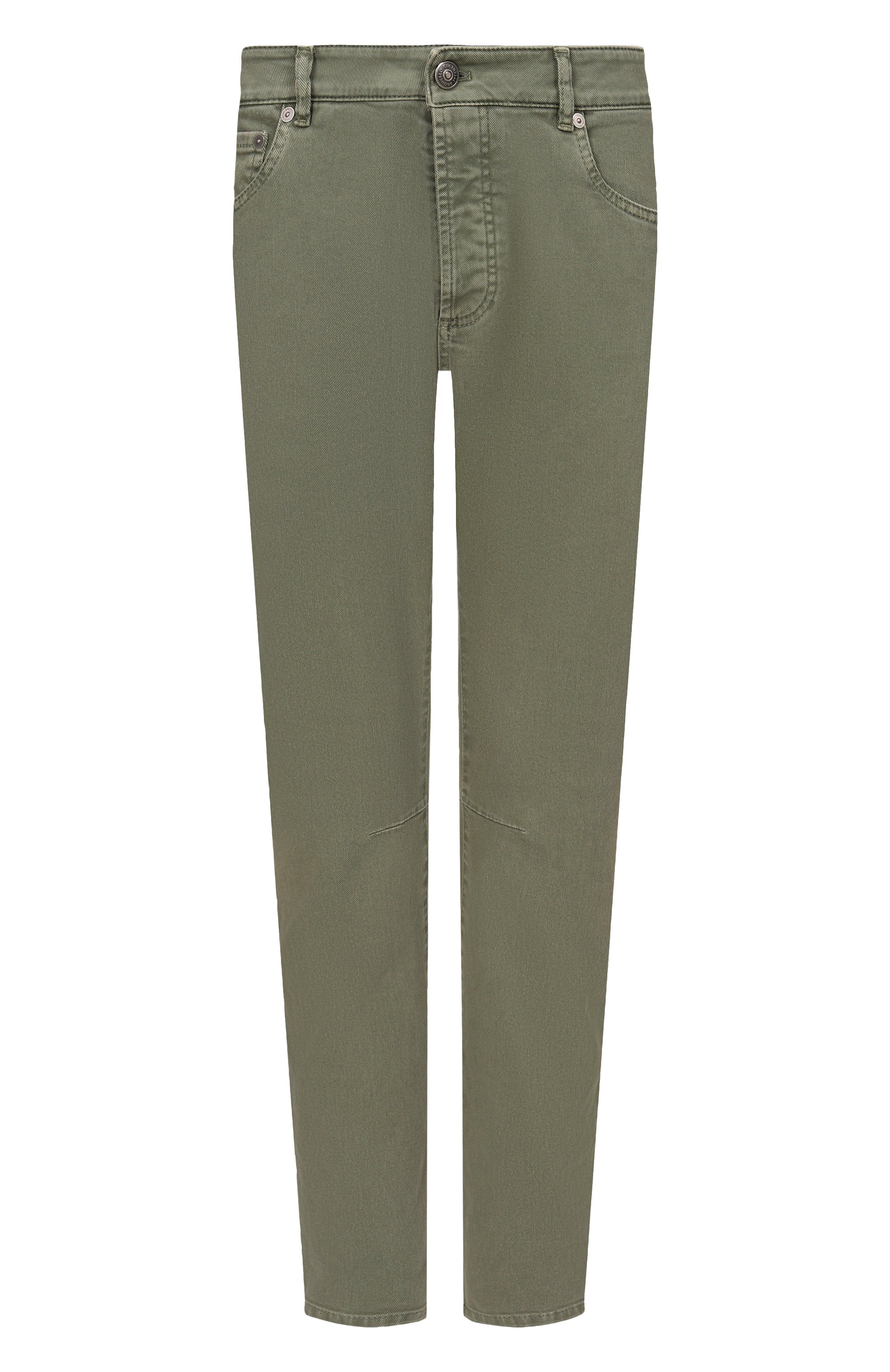 Джинсы leisure fit BRUNELLO CUCINELLI хаки цвета по цене 105500 руб., арт. M277PX1290, фото 1 Джинсы leisure fit BRUNELLO CUCINELLI, арт. M277PX1290, фото 1