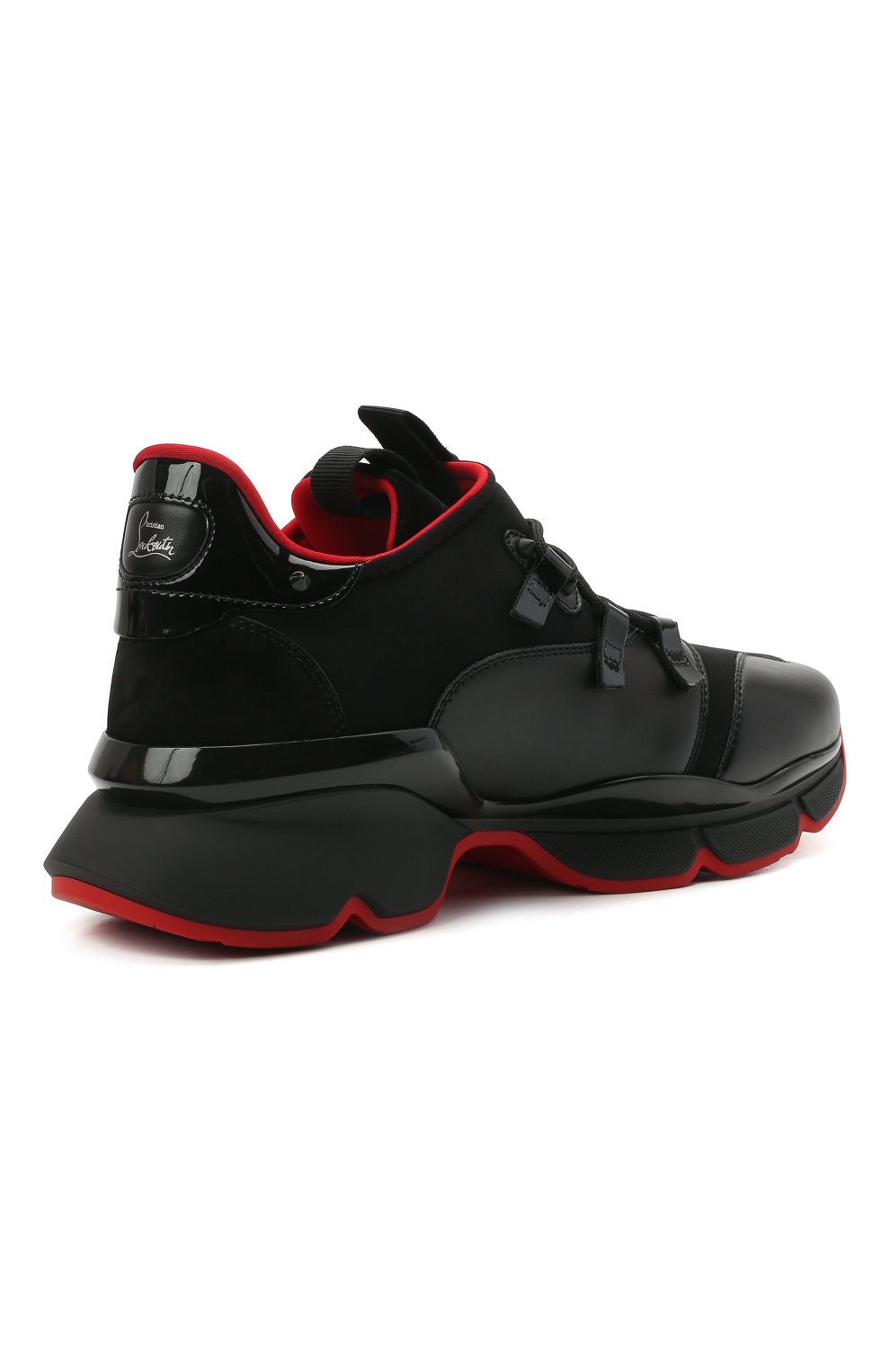 Комбинированные кроссовки rantulow CHRISTIAN LOUBOUTIN, арт. 1200320/RED-RUNNER FLAT, фото 4