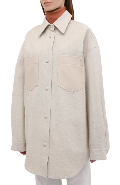 Рубашка изо льна и хлопка NANUSHKA, арт. REIGN_ST0NE_LINEN CANVAS, фото 3