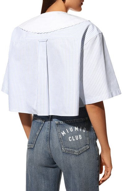 Хлопковая блузка MIU MIU, арт. MK1621-10MI-F0012, фото 4