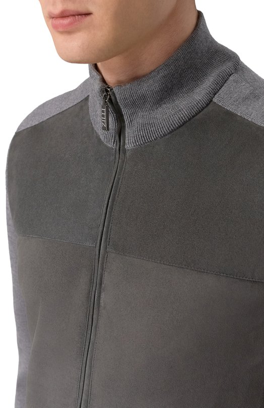 Комбинированный кардиган Zilli KZMC01M0270VTSU00_002 Серый  KZMC01M0270VTSU00_002 Фото 5