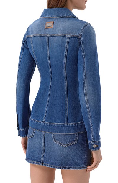 Джинсовая куртка DOLCE & GABBANA синего цвета по цене 191500 руб., арт. F9T00D/G80C5, фото 4 Джинсовая куртка DOLCE & GABBANA, арт. F9T00D/G80C5, фото 4