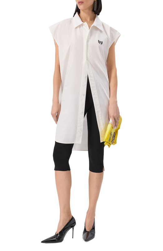 Хлопковое платье Balenciaga 831225/TRM28 Белый  831225/TRM28 Фото 2
