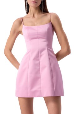 Женское атласное платье BLUMARINE розового цвета, арт. P522A586W | Фото 3 (Материал сплава: Проставлено; Длина Ж (юбки, платья, шорты): Мини; Драгоценные камни: Проставлено; Случай: Коктейльный; Рукава: На бретелях; Женское Кросс-КТ: Платье-одежда; Стили: Минимализм; Материал внешний: Синтетический материал)