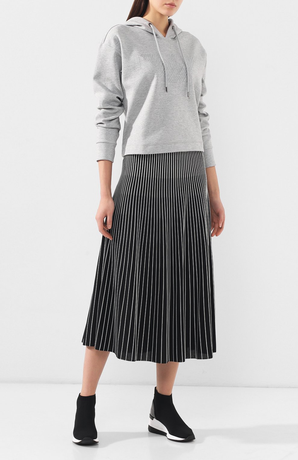 Хлопковый пуловер EMPORIO ARMANI серого цвета по цене 24600 руб., арт. 3G2M65/2J92Z, фото 2 Хлопковый пуловер EMPORIO ARMANI, арт. 3G2M65/2J92Z, фото 2