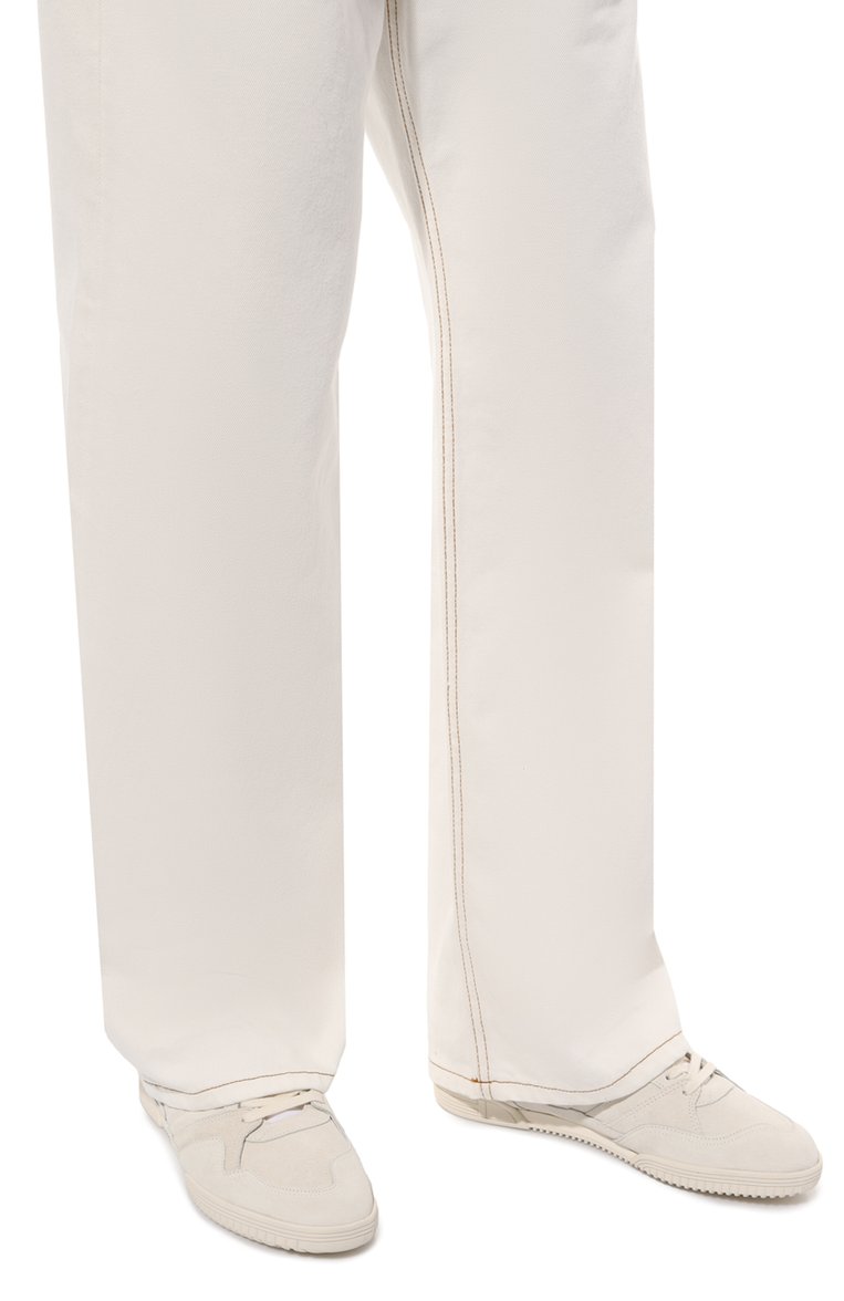 Мужские замшевые кеды jackson TOM FORD кремвого цвета, арт. J1348T/LCL123 | Фото 3 (Подошва: Плоская; Материал внутренний: Текстиль; Материал сплава: Проставлено; Драгоценные камни: Проставлено; Материал внешний: Замша, Натуральная кожа; Стили: Классический; Материал утеплителя: Без утеплителя; Кросс-КТ: Низкие)