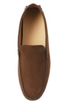 Мужские мокасины gommino из нубука TOD’S коричневого цвета, арт. XXM64C00040/6RN | Фото 6 (Материал внешний: Натуральная кожа; Нос: Не проставлено; Материал сплава: Проставлено; Материал внутренний: Натуральная кожа; Стили: Кэжуэл)