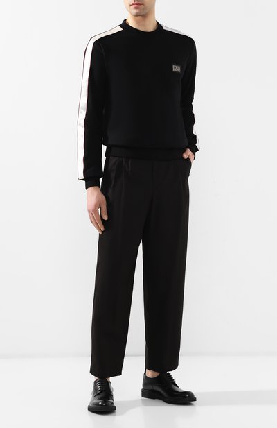 Хлопковые брюки DOLCE & GABBANA черного цвета по цене 83500 руб., арт. GYQZHT/FURB5, фото 2 Хлопковые брюки DOLCE & GABBANA, арт. GYQZHT/FURB5, фото 2