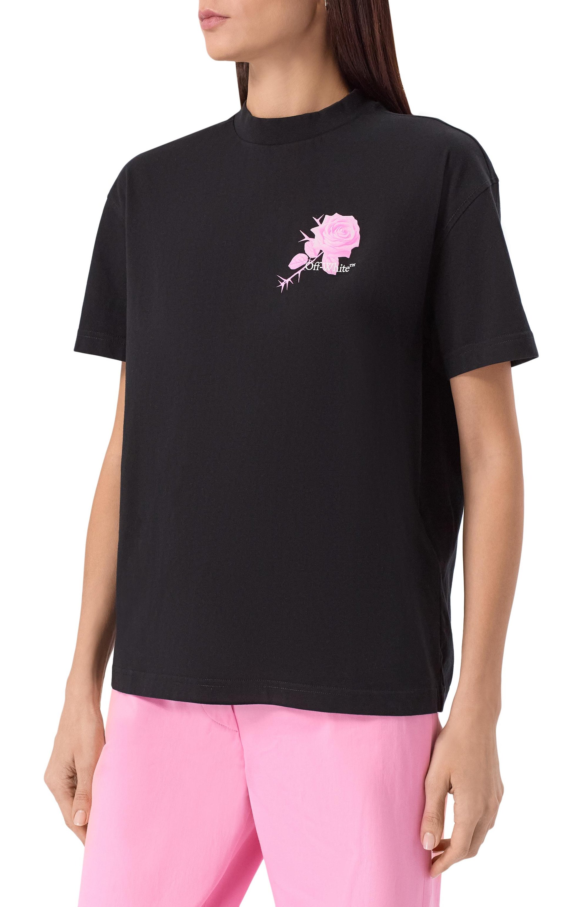 Хлопковая футболка OFF-WHITE, арт. 0WAA089F25JER001, фото 3