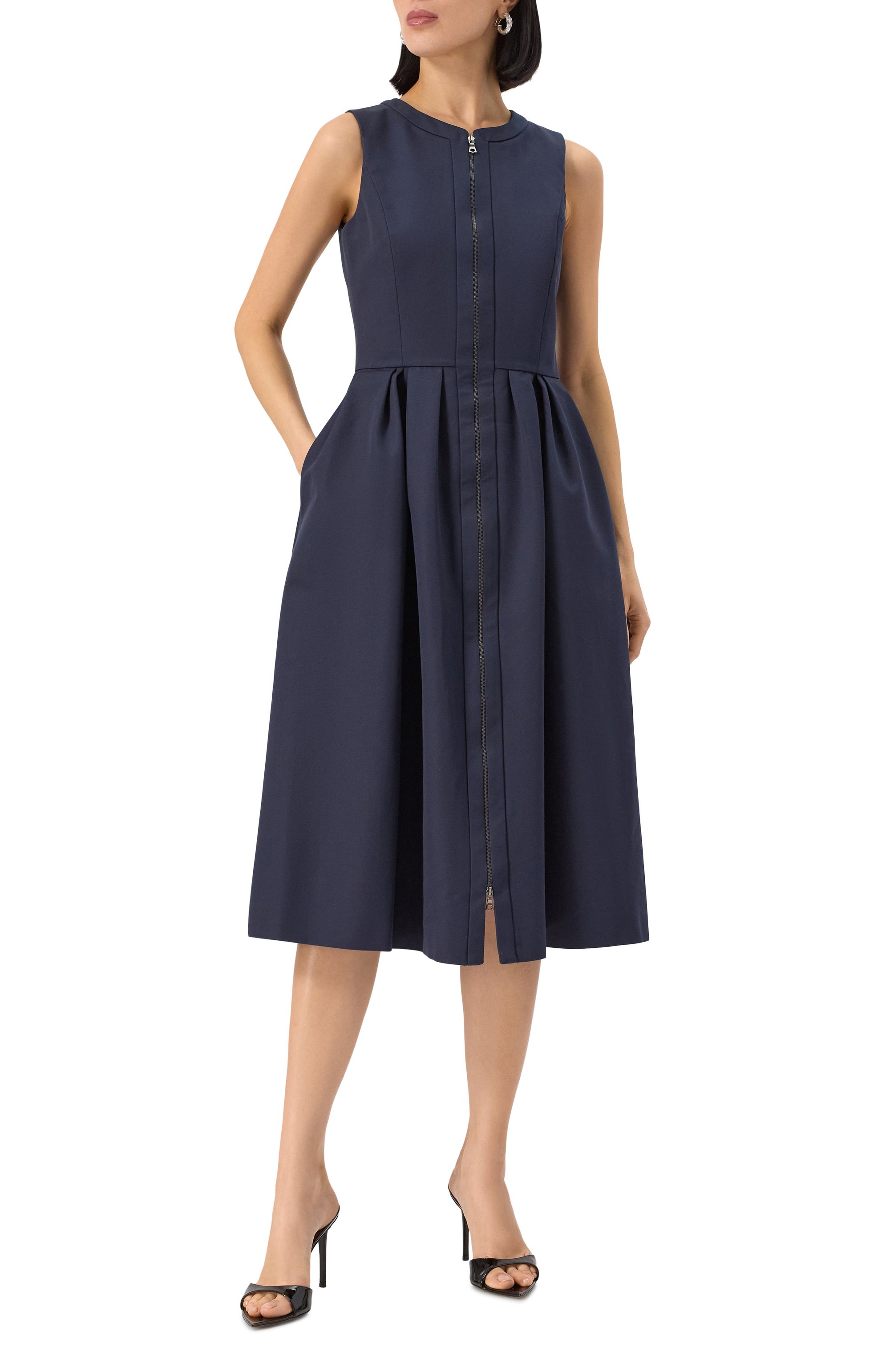 Хлопковое платье DICE KAYEK темно-синего цвета по цене 198500 руб., арт. SS25R271, фото 3 Хлопковое платье DICE KAYEK, арт. SS25R271, фото 3