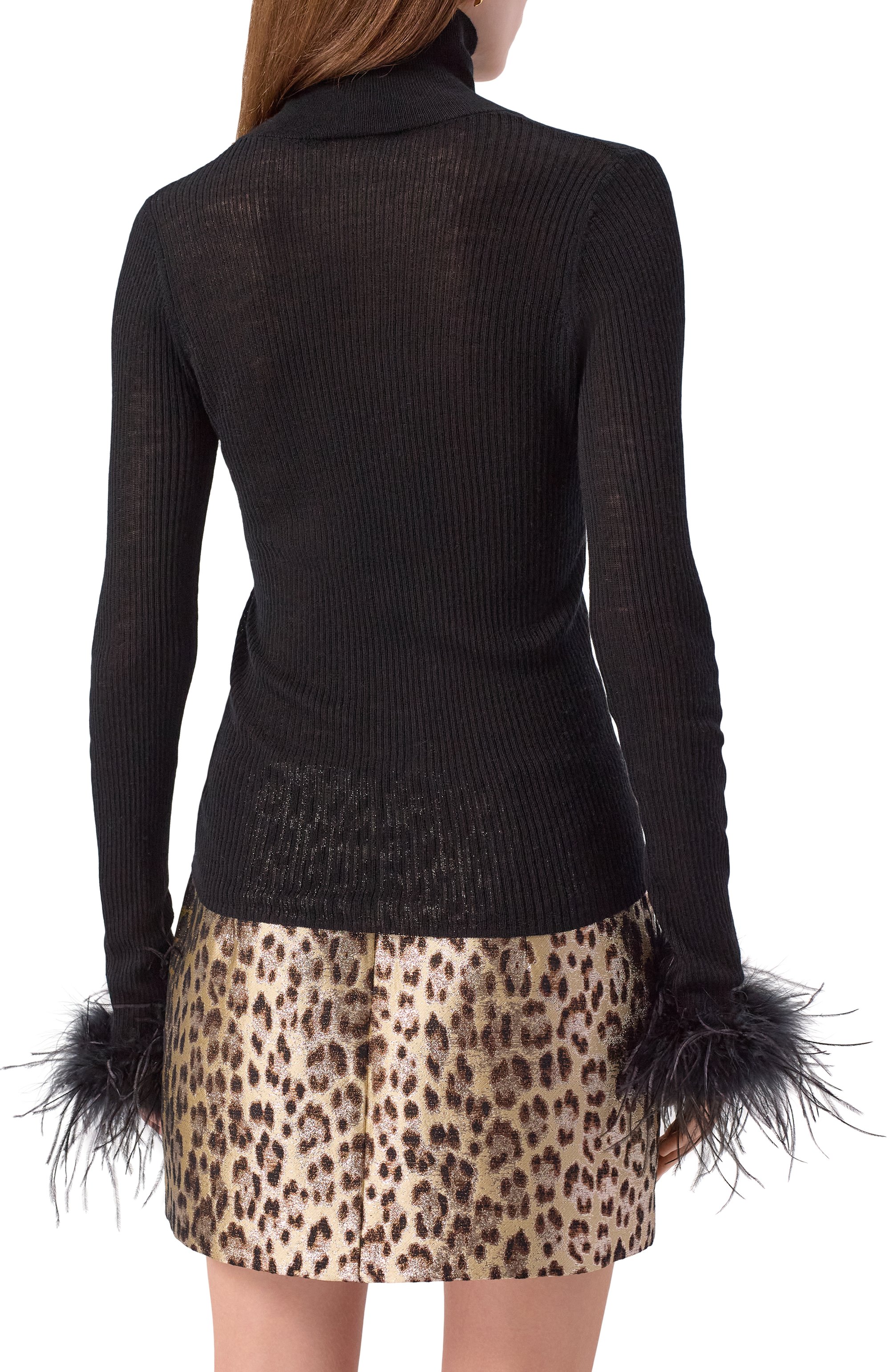 Шерстяная водолазка BLUMARINE черного цвета по цене 76850 руб., арт. 2M647A, фото 4 Шерстяная водолазка BLUMARINE, арт. 2M647A, фото 4