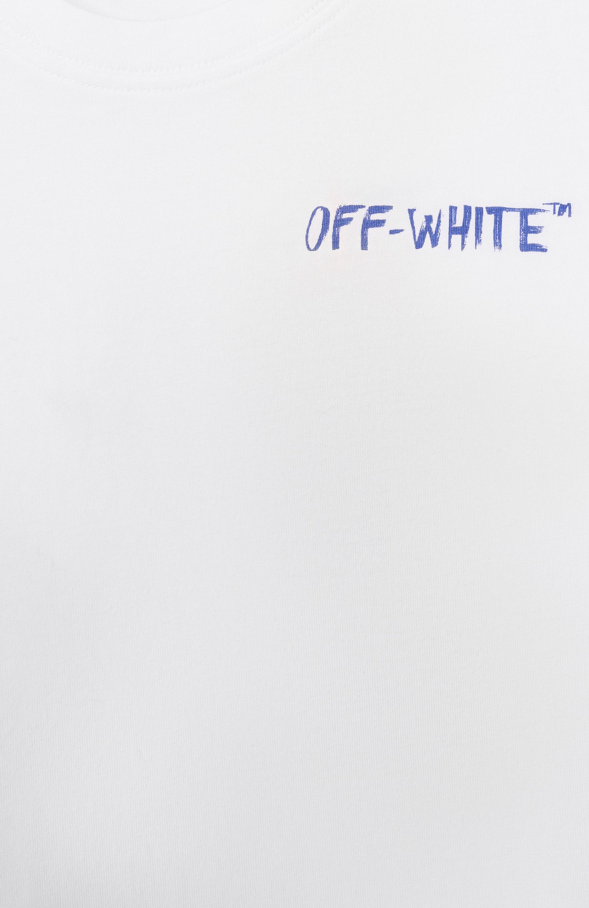 Хлопковая футболка OFF-WHITE, арт. 0BAA002S26JER005, фото 3