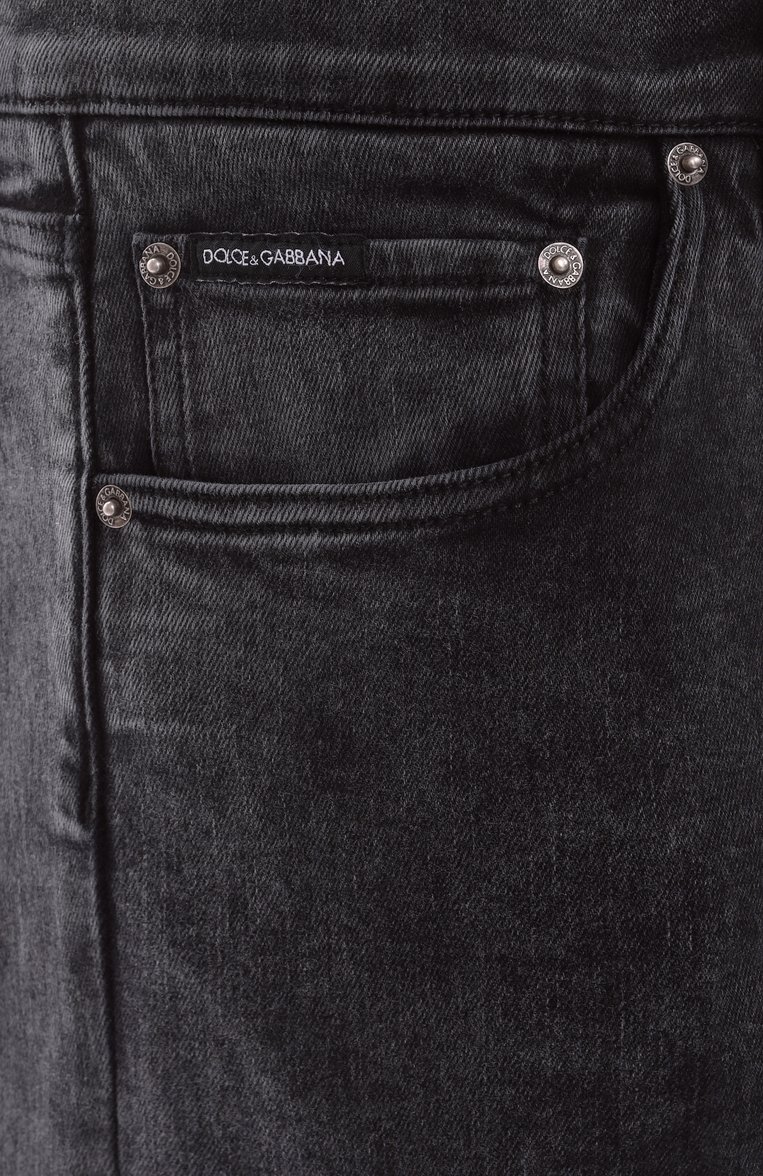 Мужские джинсы slim DOLCE & GABBANA темно-серого цвета, арт. GY07CD/G8MI6 | Фото 6 (Длина (брюки, джинсы): Стандартные; Материал внешний: Хлопок, Деним; Стили: Повседневный; Кросс-КТ: Деним; Силуэт М (брюки): Прямые; Размерность: Идёт в размер; Автоматизация ТО: Проставлено; Автоматизация состава: Проставлено)