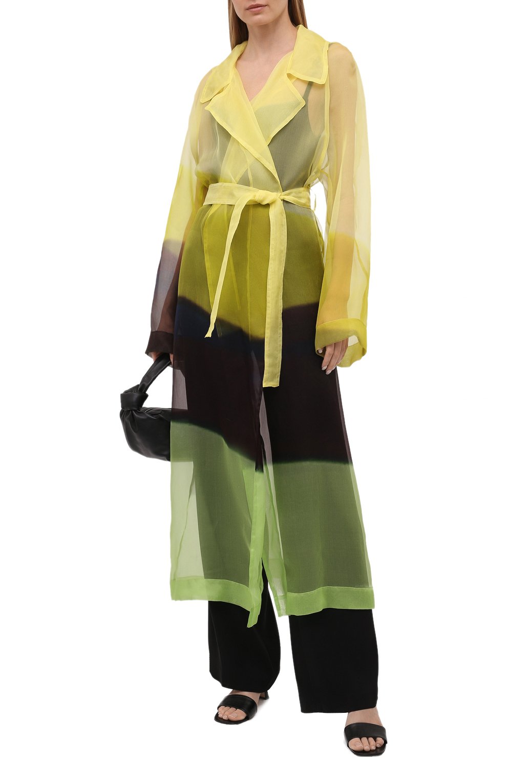 Шелковый тренч DRIES VAN NOTEN желтого цвета по цене 199500 руб., арт. 211-10238-2086, фото 2 Шелковый тренч DRIES VAN NOTEN, арт. 211-10238-2086, фото 2