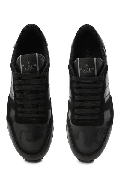 Комбинированные кроссовки rockrunner VALENTINO черного цвета по цене 56900 руб., арт. PY2S0723/NSD, фото 4 Комбинированные кроссовки rockrunner VALENTINO, арт. PY2S0723/NSD, фото 4