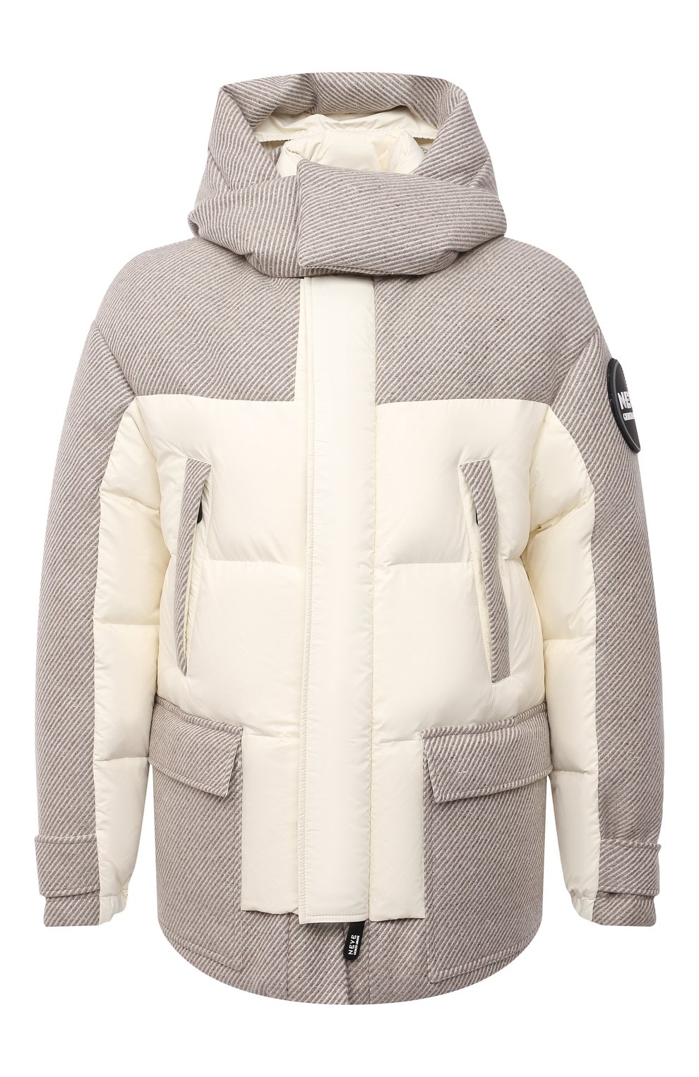 Пуховик GIORGIO ARMANI бежевого цвета по цене 647500 руб., арт. 1WG0C06P/T0317, фото 1 Пуховик GIORGIO ARMANI, арт. 1WG0C06P/T0317, фото 1