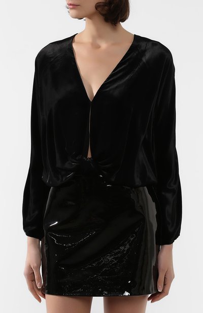 Блузка из смеси вискозы и шелка GIORGIO ARMANI черного цвета по цене 262500 руб., арт. 9WHCCZ35/TZ458, фото 3 Блузка из смеси вискозы и шелка GIORGIO ARMANI, арт. 9WHCCZ35/TZ458, фото 3