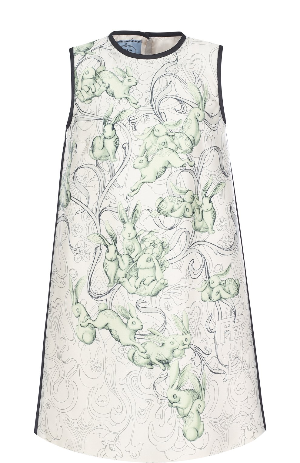 Мини-платье а-силуэта с принтом PRADA, арт. P35V3-1QBV-F046K, фото 1