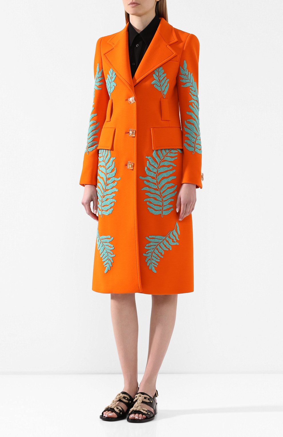 Шерстяное пальто PRADA, арт. P682MR-1WRS-F0UA4, фото 3