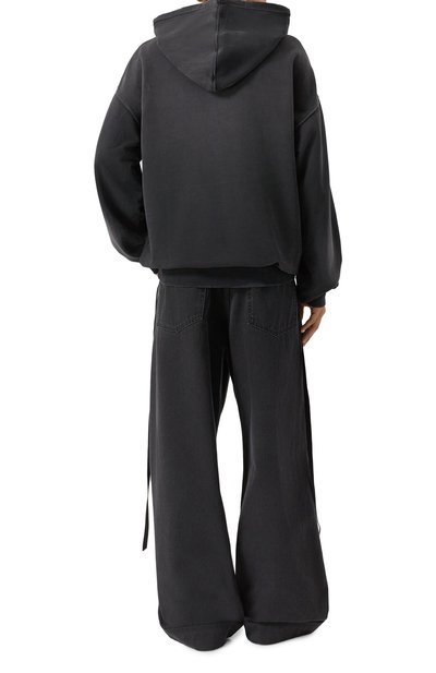 Хлопковое худи ANN DEMEULEMEESTER темно-серого цвета по цене 69900 руб., арт. B0013212/FA639, фото 4 Хлопковое худи ANN DEMEULEMEESTER, арт. B0013212/FA639, фото 4