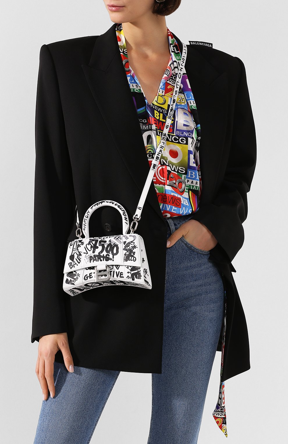Сумка hourglass xs BALENCIAGA, арт. 592833/1BWHY, фото 5