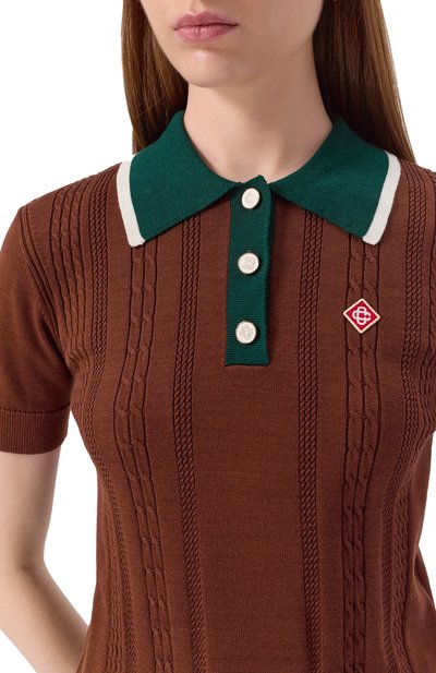 Хлопковое поло CASABLANCA, арт. WS25-KW-948-01, фото 5