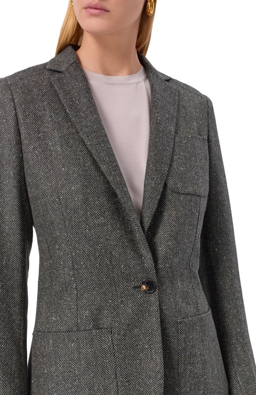 Шерстяной жакет Kiton D58506AK0546G01 Серый  D58506AK0546G01 Фото 5