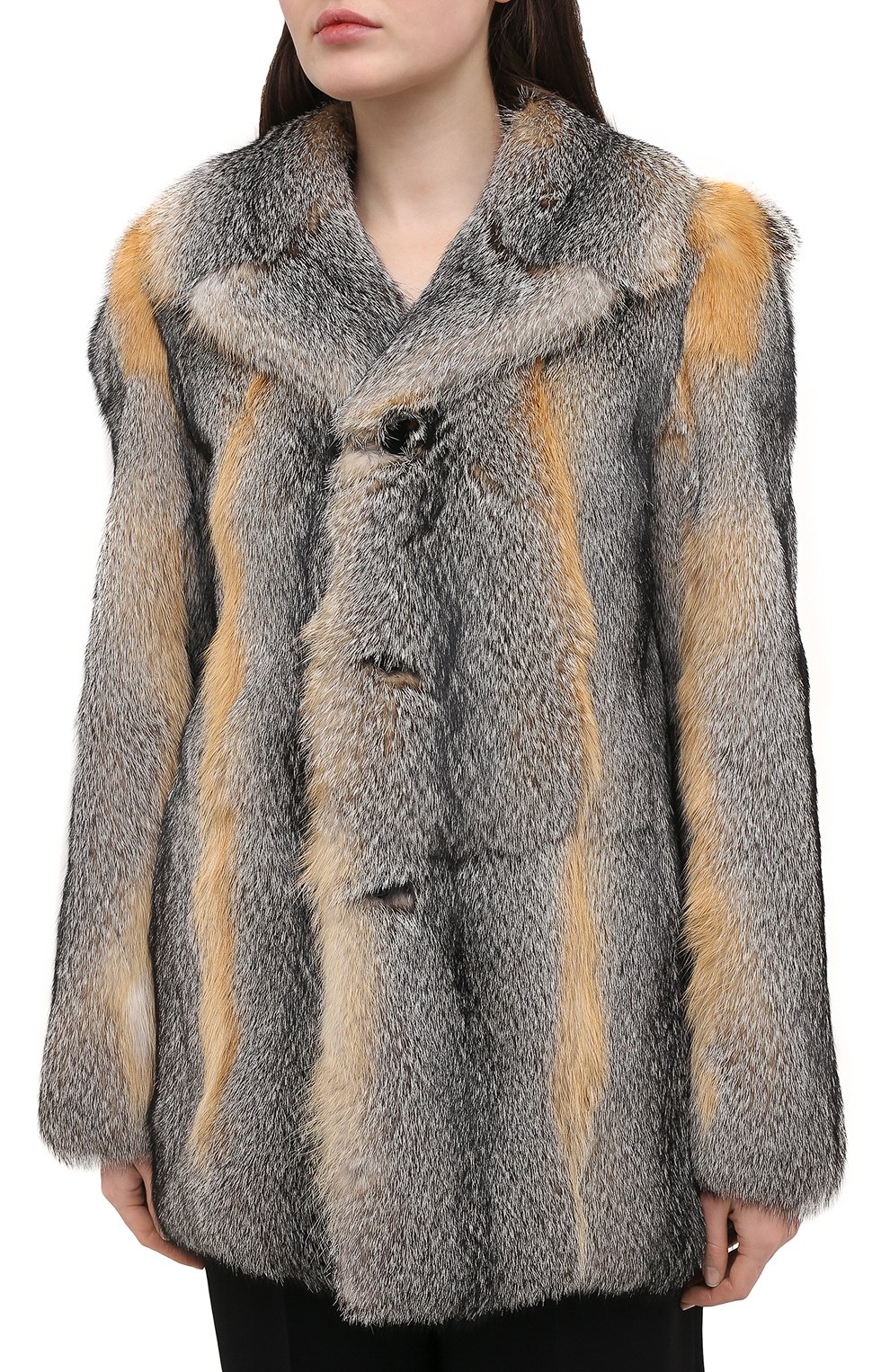 Шуба из меха лисы SAINT LAURENT, арт. 648337/Y7RG2, фото 3