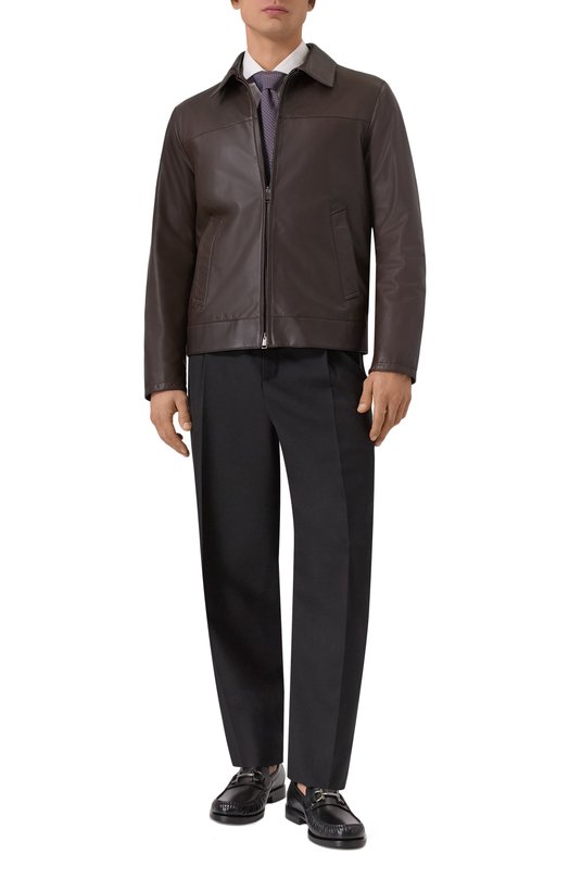 Кожаная куртка Brioni PLBV0L/08720 Коричневый  PLBV0L/08720 Фото 2
