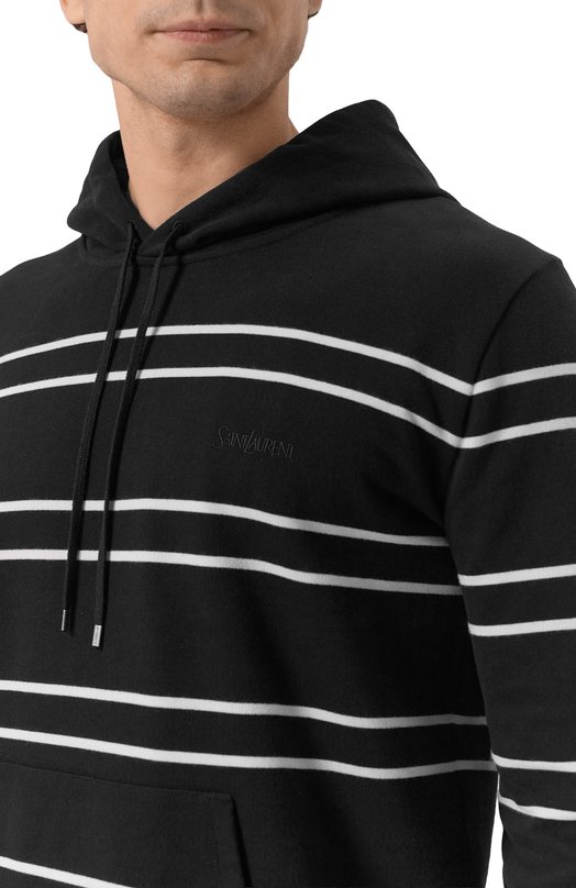 Хлопковое худи Saint Laurent 759979/Y37IZ Чёрный  759979/Y37IZ Фото 5