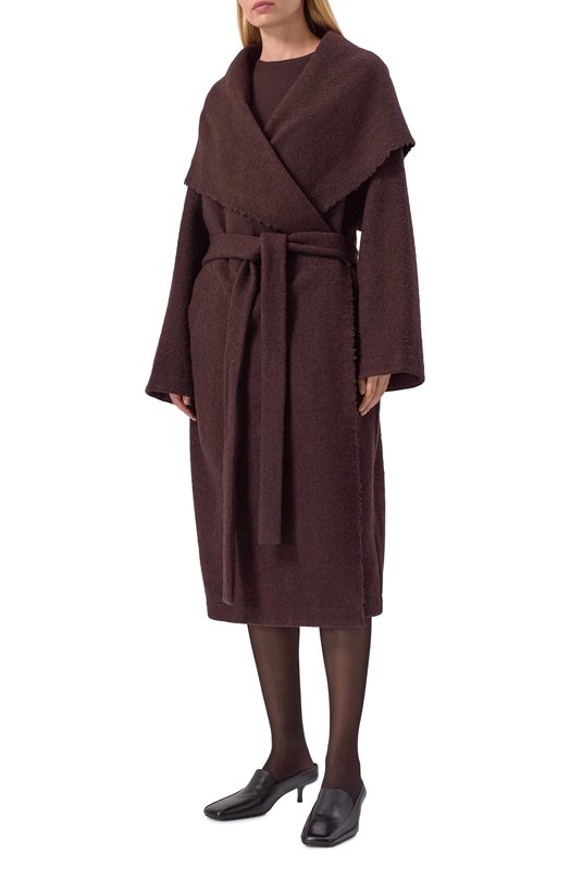 Шерстяное пальто Uma Wang V2256K002 Коричневый  V2256K002 Фото 3