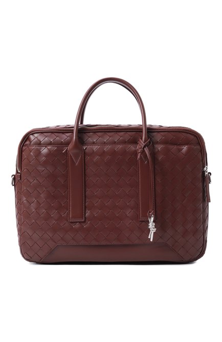 Мужская портфель getaway large BOTTEGA VENETA бордового цвета, арт. 766361/V2HL1 | Фото 1 (Материал сплава: Проставлено; Ремень/цепочка: На ремешке; Размер: large; Материал: Натуральная кожа; Драгоценные камни: Проставлено)