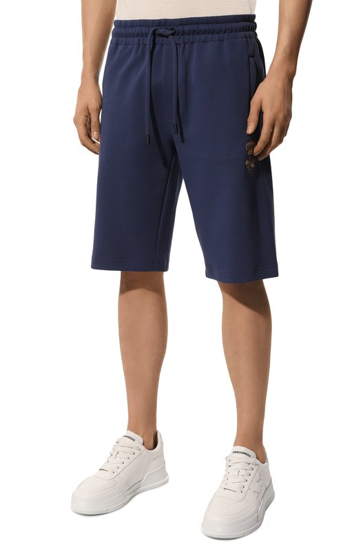 Хлопковые шорты Dolce & Gabbana GVF8AZ/HU7H9 Синий  GVF8AZ/HU7H9 Фото 3