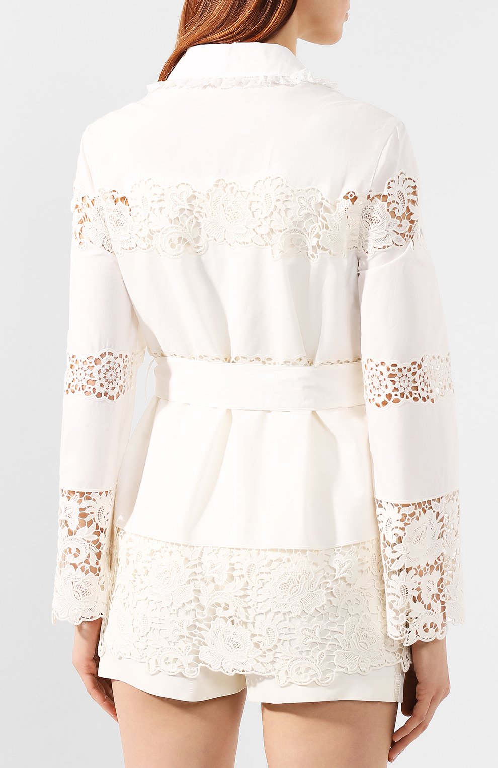 Жакет из смеси хлопка и шелка DOLCE & GABBANA белого цвета по цене 336500 руб., арт. F5J99Z/FGMFC, фото 4 Жакет из смеси хлопка и шелка DOLCE & GABBANA, арт. F5J99Z/FGMFC, фото 4