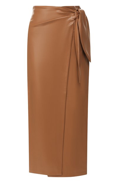 Юбка с запахом NANUSHKA, арт. AMAS_BR0WN_VEGAN LEATHER, фото 1