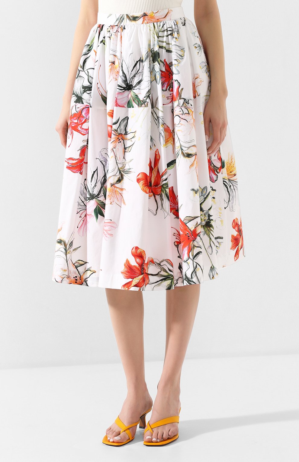 Хлопковая юбка ALEXANDER MCQUEEN, арт. 620660/QDAAL, фото 3