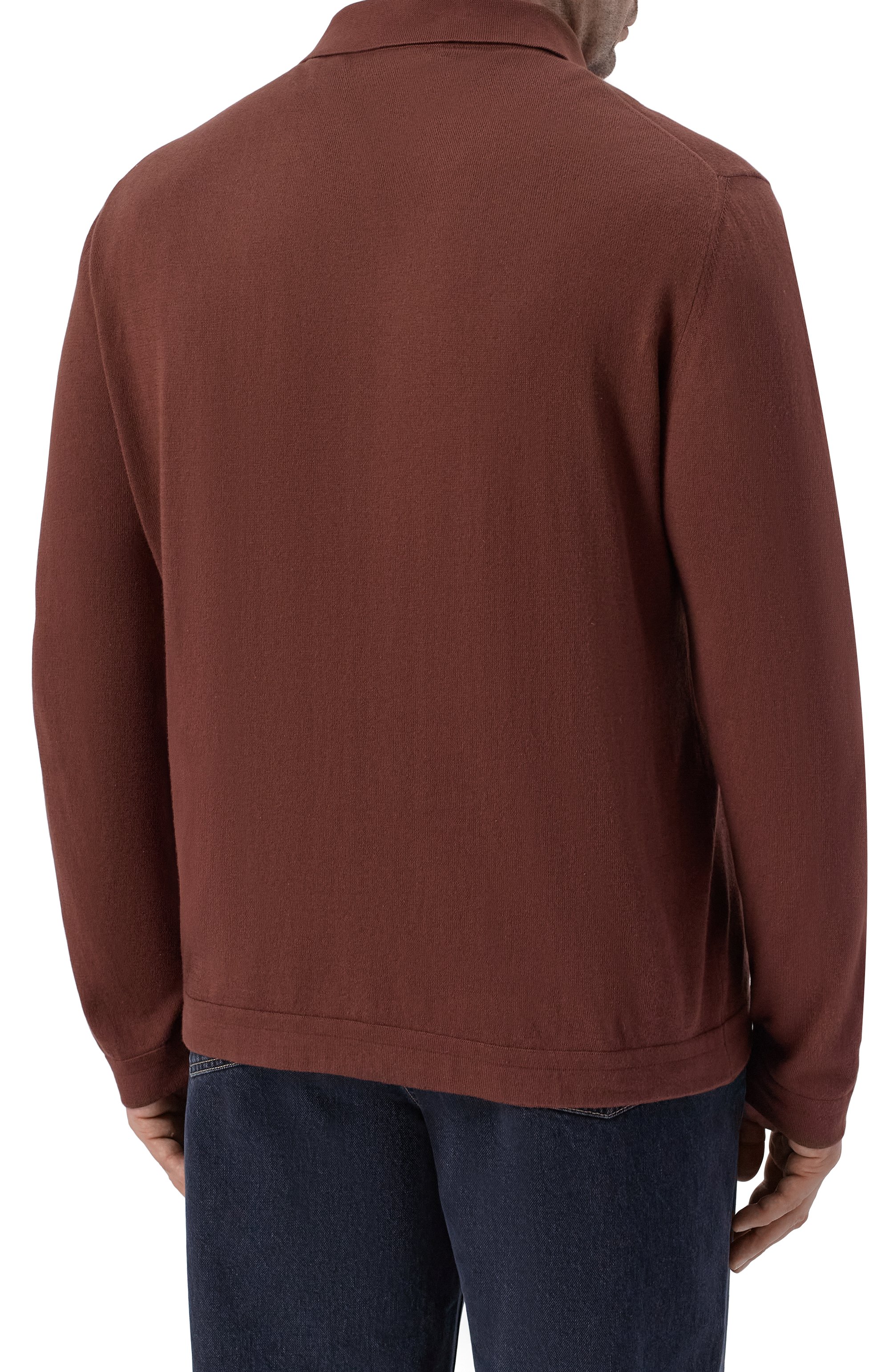 Хлопковое поло IL BORGO CASHMERE коричневого цвета по цене 88500 руб., арт. MS60-1302-M0DG0B//MTM, фото 4 Хлопковое поло IL BORGO CASHMERE, арт. MS60-1302-M0DG0B//MTM, фото 4