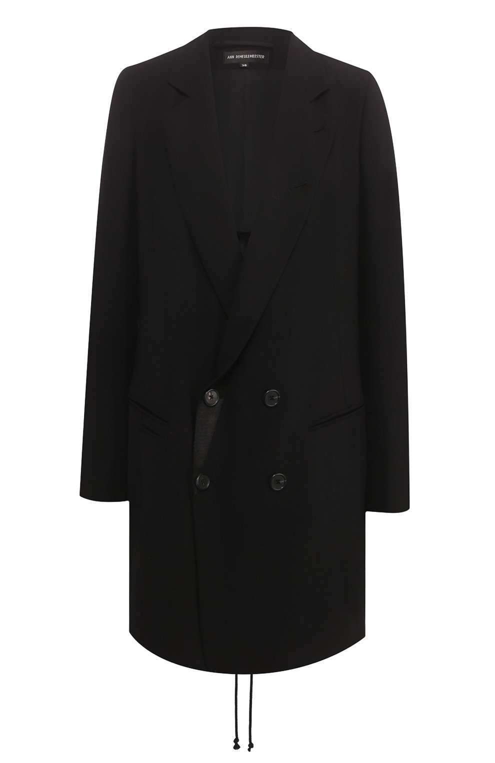 Шерстяное пальто ANN DEMEULEMEESTER черного цвета по цене 136500 руб., арт. 2001-1102-P-170-099, фото 1 Шерстяное пальто ANN DEMEULEMEESTER, арт. 2001-1102-P-170-099, фото 1