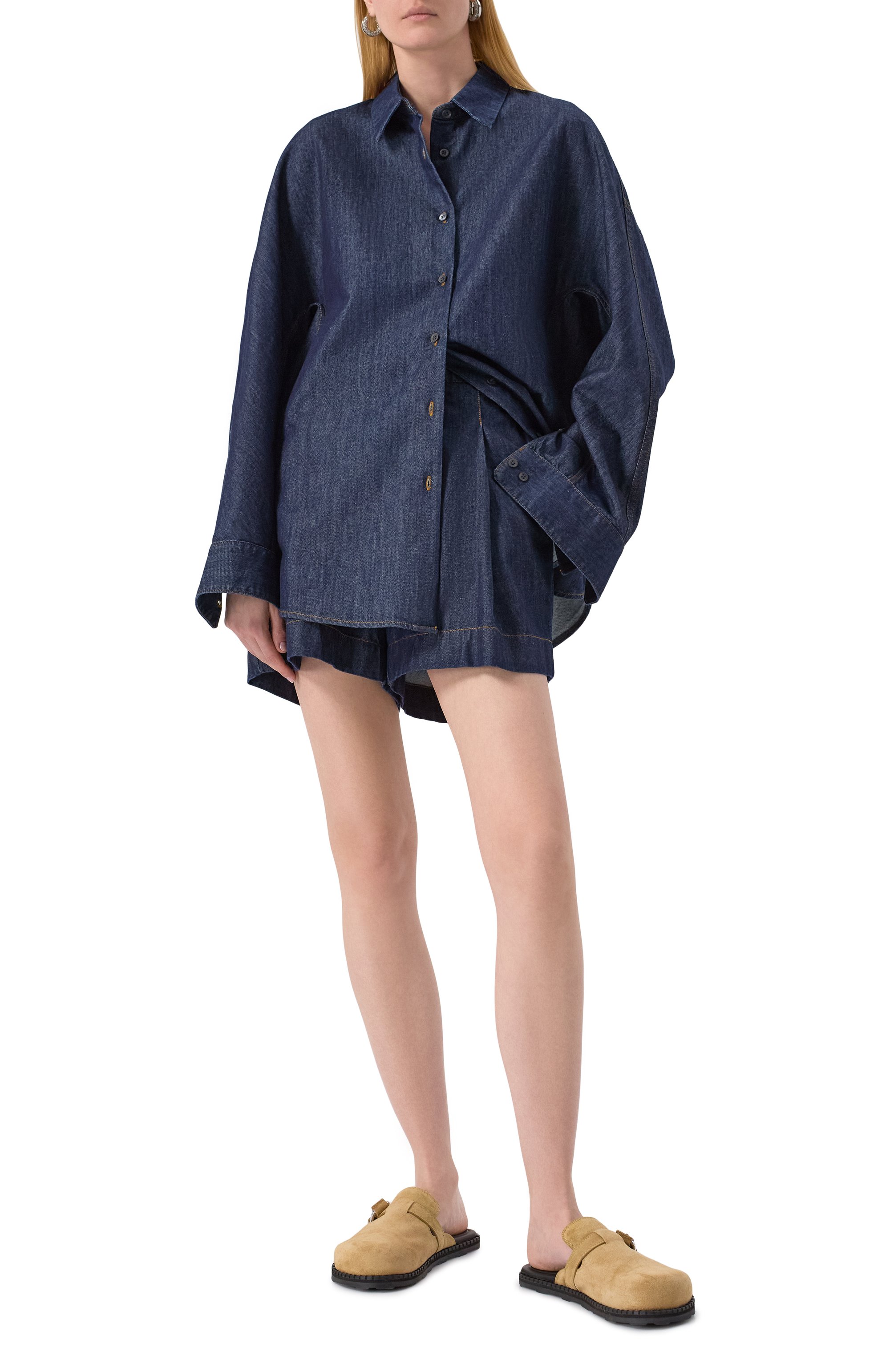 Джинсовые шорты DRIES VAN NOTEN, арт. 251-010937-1553, фото 2