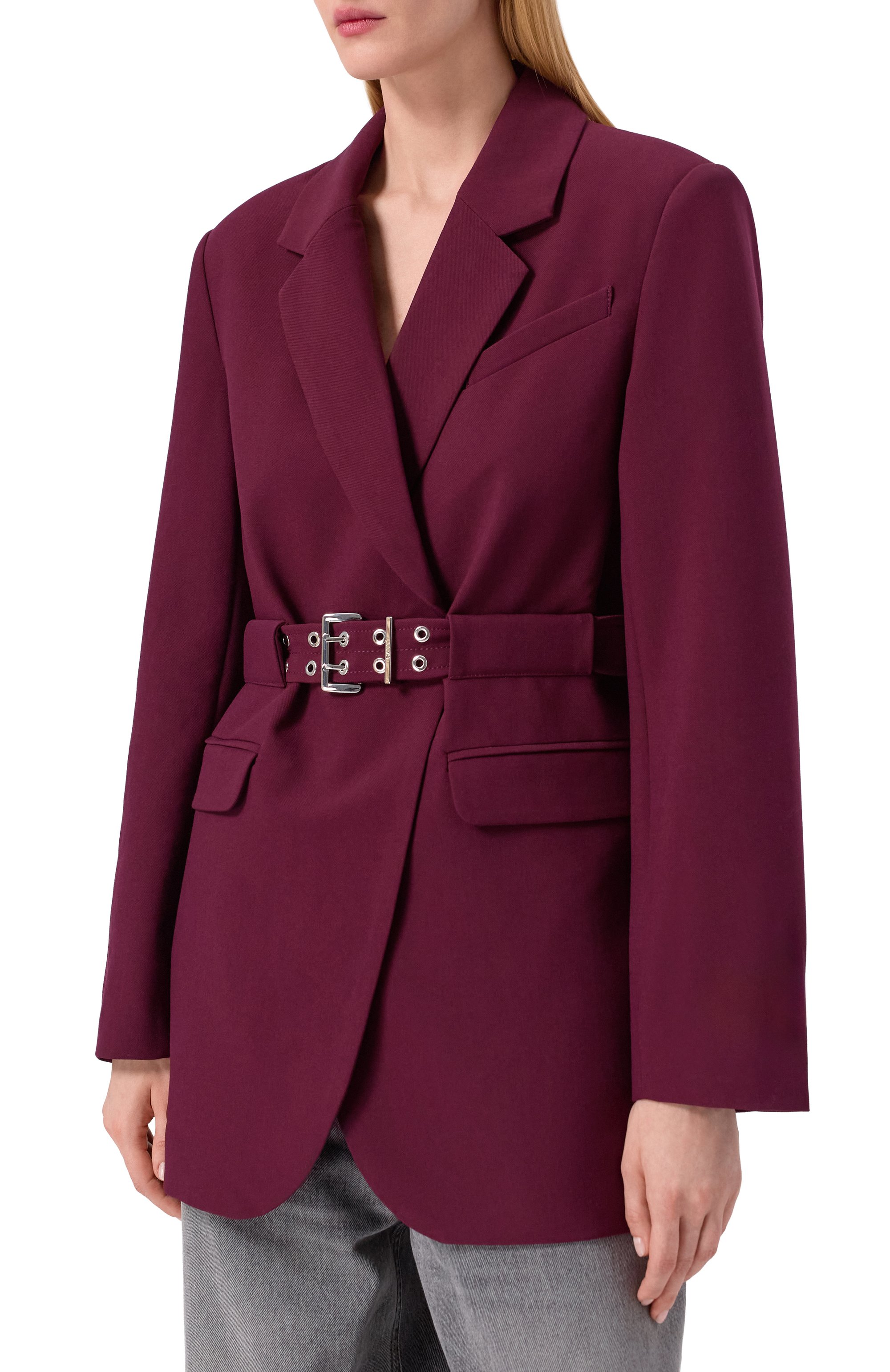 Жакет GANNI фиолетового цвета по цене 66800 руб., арт. W0403, фото 3 Жакет GANNI, арт. W0403, фото 3