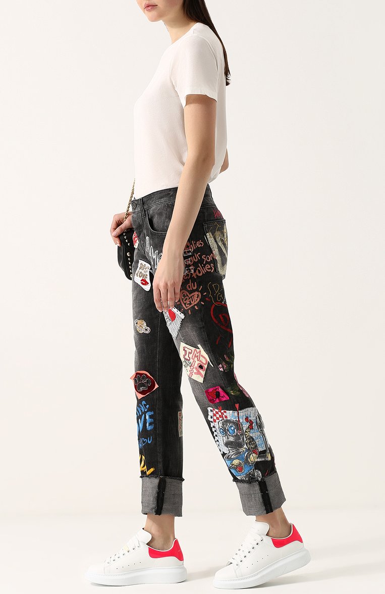 Кожаные кеды на массивной подошве ALEXANDER MCQUEEN, арт. 462214/WHQYC, фото 1