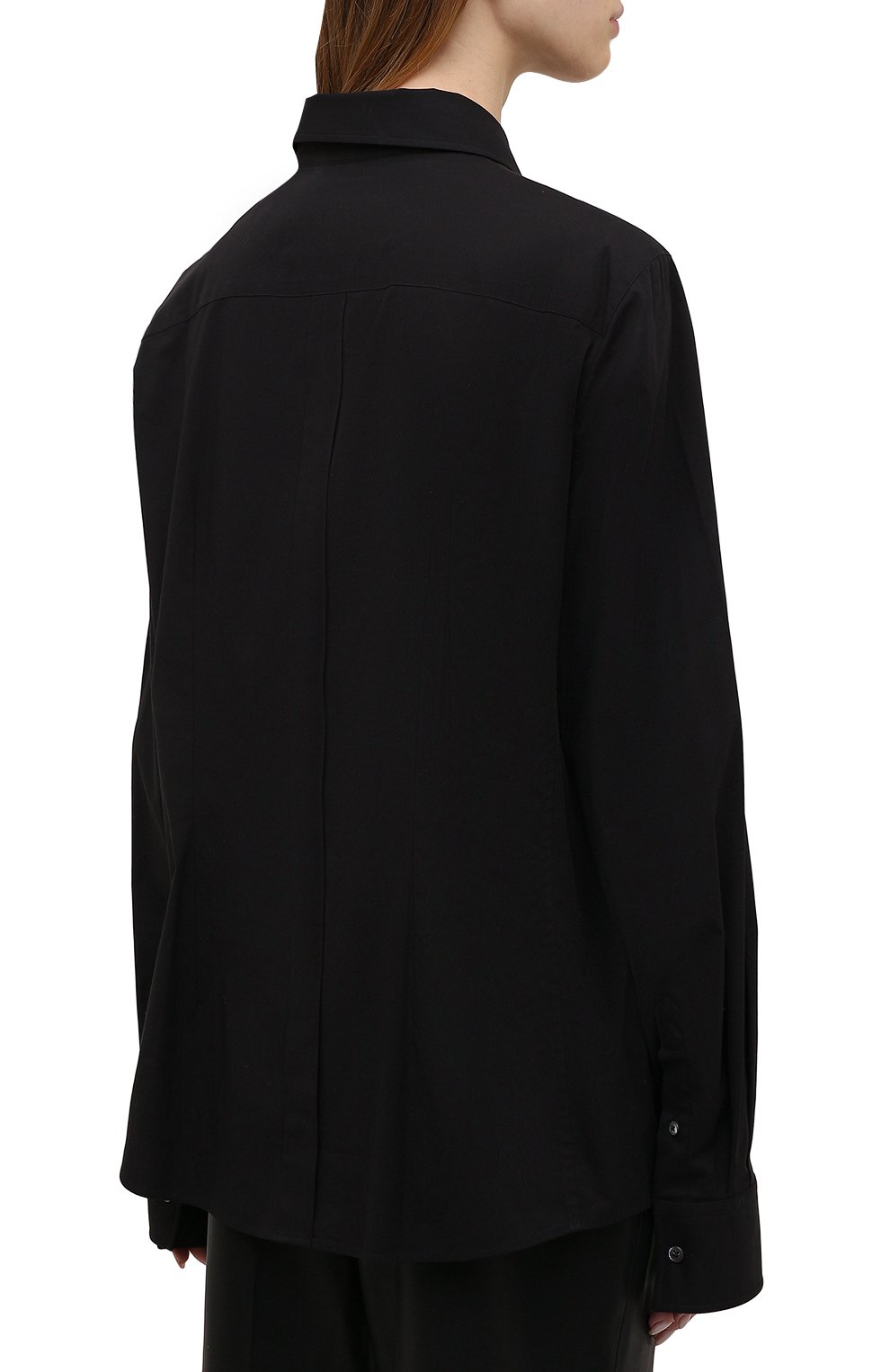 Хлопковая рубашка DOLCE & GABBANA черного цвета по цене 52150 руб., арт. F5G19T/FUEAJ, фото 4 Хлопковая рубашка DOLCE & GABBANA, арт. F5G19T/FUEAJ, фото 4