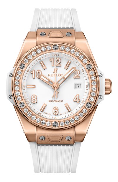 Женские часы one click king gold white diamonds HUBLOT, арт. 485.OE.2080.RW.1204