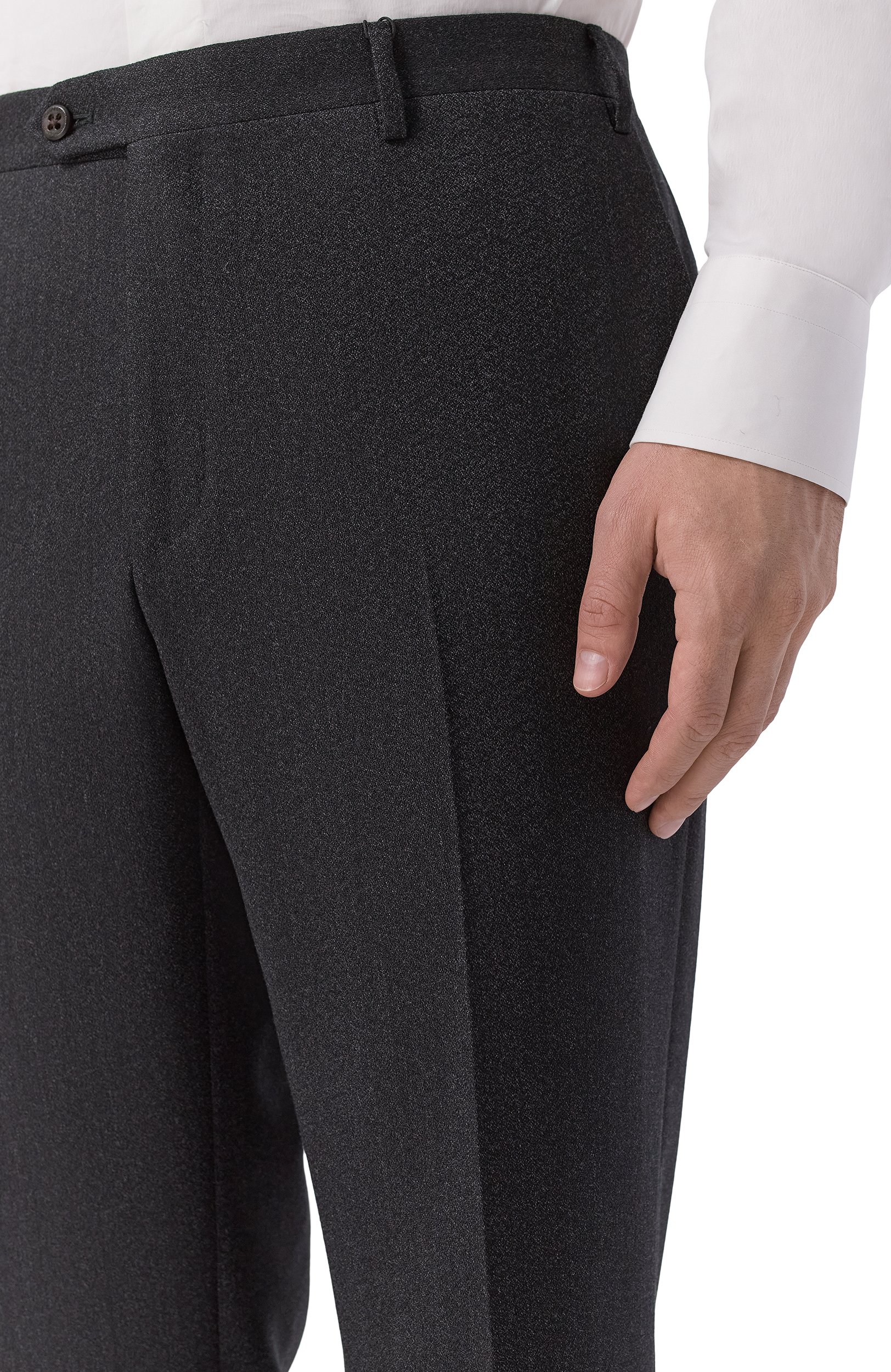 Шерстяные брюки CORNELIANI темно-серого цвета по цене 59950 руб., арт. 285B01/2A18348, фото 5 Шерстяные брюки CORNELIANI, арт. 285B01/2A18348, фото 5